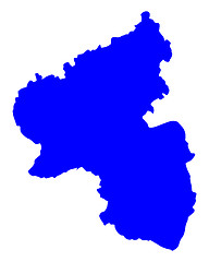 Image showing Map of Rhineland-Palatinate