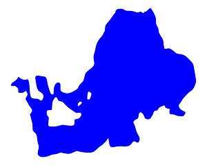 Image showing Map of Lake Chiemsee