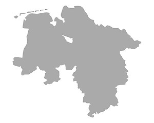 Image showing Map of Lower Saxony