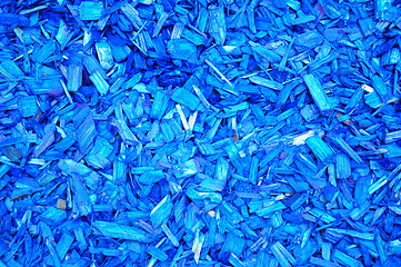 Image showing Blue woodchips