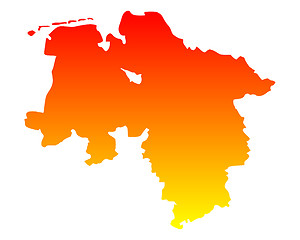 Image showing Map of Lower Saxony