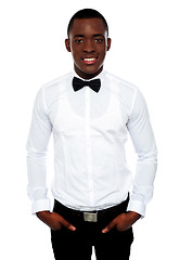 Image showing Stylish portrait of handsome young african