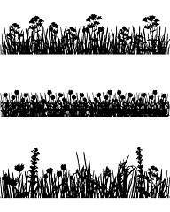 Image showing Meadow silhouettes