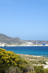 Image showing  limestone beach Mediterranean Sea Milos Greek Island Cyclades G