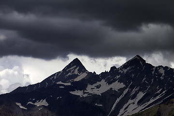 Image showing Storm clouds in mountains