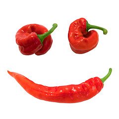 Image showing Red chili peppers in smile