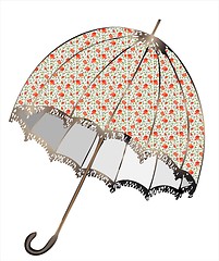 Image showing Illustration of vintage umbrella.