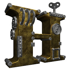 Image showing steampunk letter h