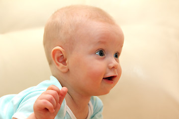 Image showing baby close-up portrait