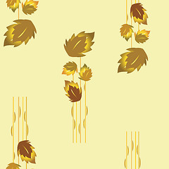 Image showing seamless wallpaper with autumn leaves