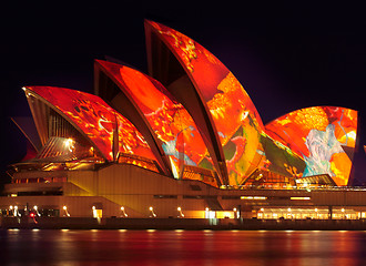 Image showing EDITORIAL: Sydney Opera House illuminated during Vivid Sydney Festival