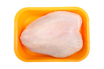 Image showing raw chicken breast in a plastic tray