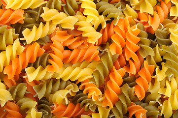 Image showing background of Tricolor pasta