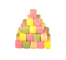 Image showing multicolor sugar isolated on a white background