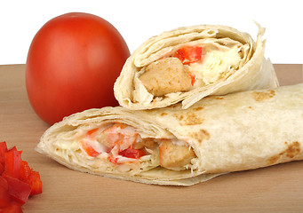 Image showing chicken burito