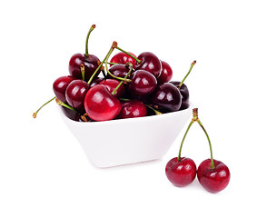 Image showing Cherry fruits isolated on white background