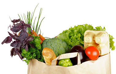 Image showing Healthy Eating in Shopping Bag