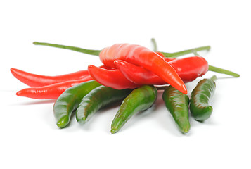 Image showing Arrangement of chili peppers