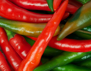 Image showing Chili peppers background