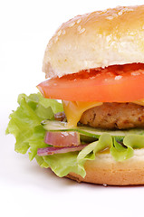 Image showing Tasty Hamburger clipping path