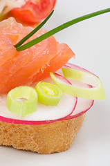 Image showing Smoked Salmon appetizer