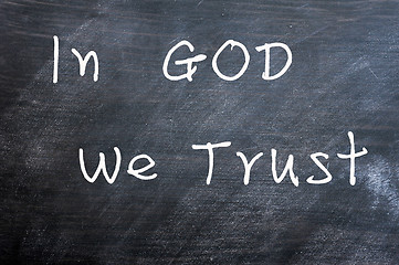 Image showing In God we trust