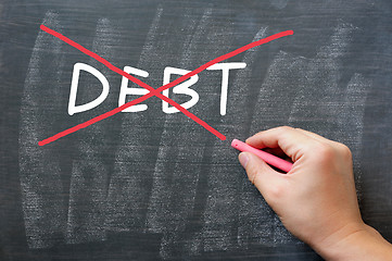 Image showing Debt being crossed out