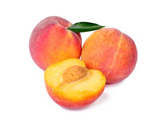 Image showing Peach fruits isolated on white background