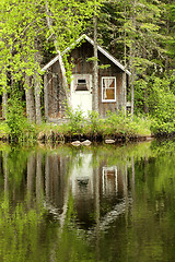 Image showing little house by the lake