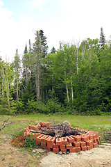 Image showing outside fireplace