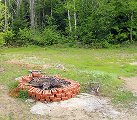 Image showing outside fireplace