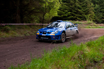 Image showing M. Cairns driving Subaru Impreza