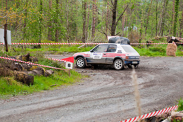 Image showing I. Downey driving Opel Corsa