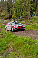 Image showing Winner O. Murphy driving Mitsubishi Evo