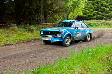 Image showing P. Fitzgerald driving Ford Escort