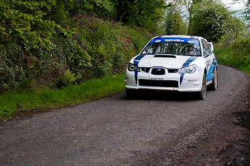 Image showing S. Cullen driving Subaru Impreza