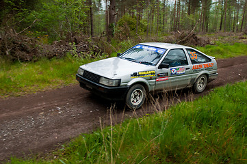 Image showing A. Tracey driving Toyota Corolla