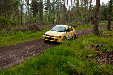 Image showing M. O' Connor driving Mitsubishi Evo