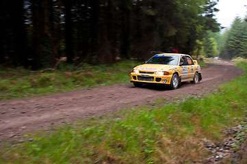 Image showing M. O' Connor driving Mitsubishi Evo