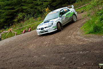 Image showing N. Henry driving Subaru Impreza