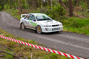 Image showing E. Mcnulty driving Subaru Impreza