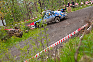 Image showing M. Cairns driving Subaru Impreza