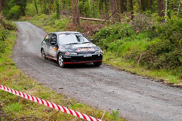 Image showing J. Lowery driving Honda Civic