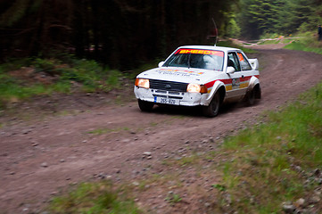 Image showing M. Sheedy driving Ford Escort