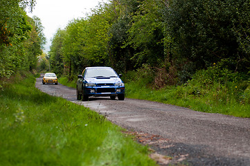 Image showing D. Creedon driving Subaru Impreza