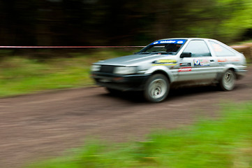 Image showing A. Tracey driving Toyota Corolla