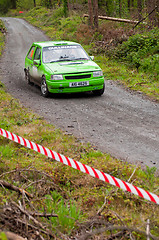 Image showing K. Culliname driving Opel Corsa