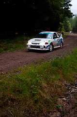 Image showing D. Smith driving Mitsubishi Evo