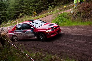 Image showing P. O' Connell driving Mitsubishi Evo