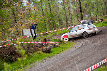 Image showing M. Ryan driving Honda Civic